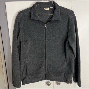 Bass Pro Shops Gray Full Zip Sweater Jacket Size Medium